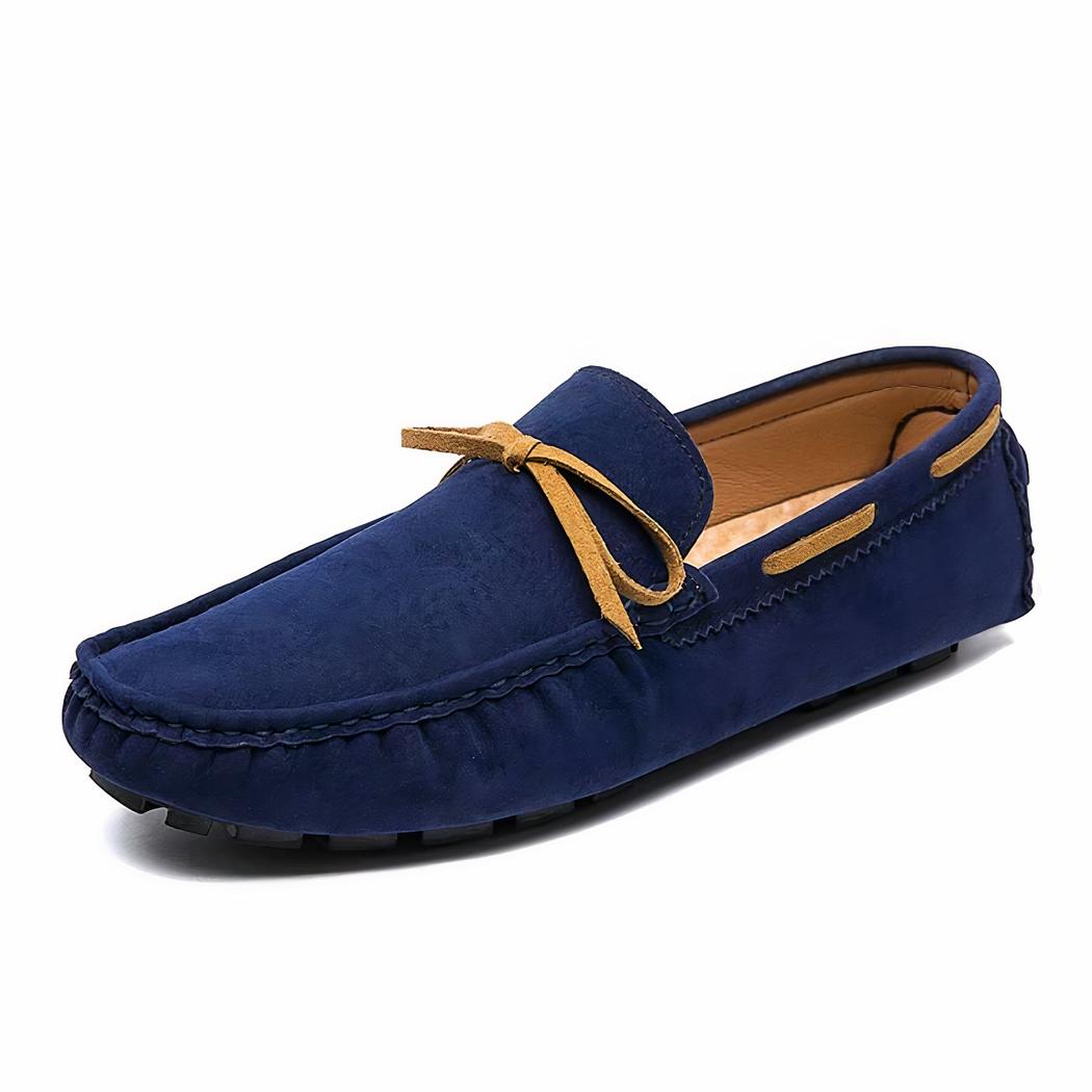 Mocassins bateau classiques effet daim à enfiler pour homme