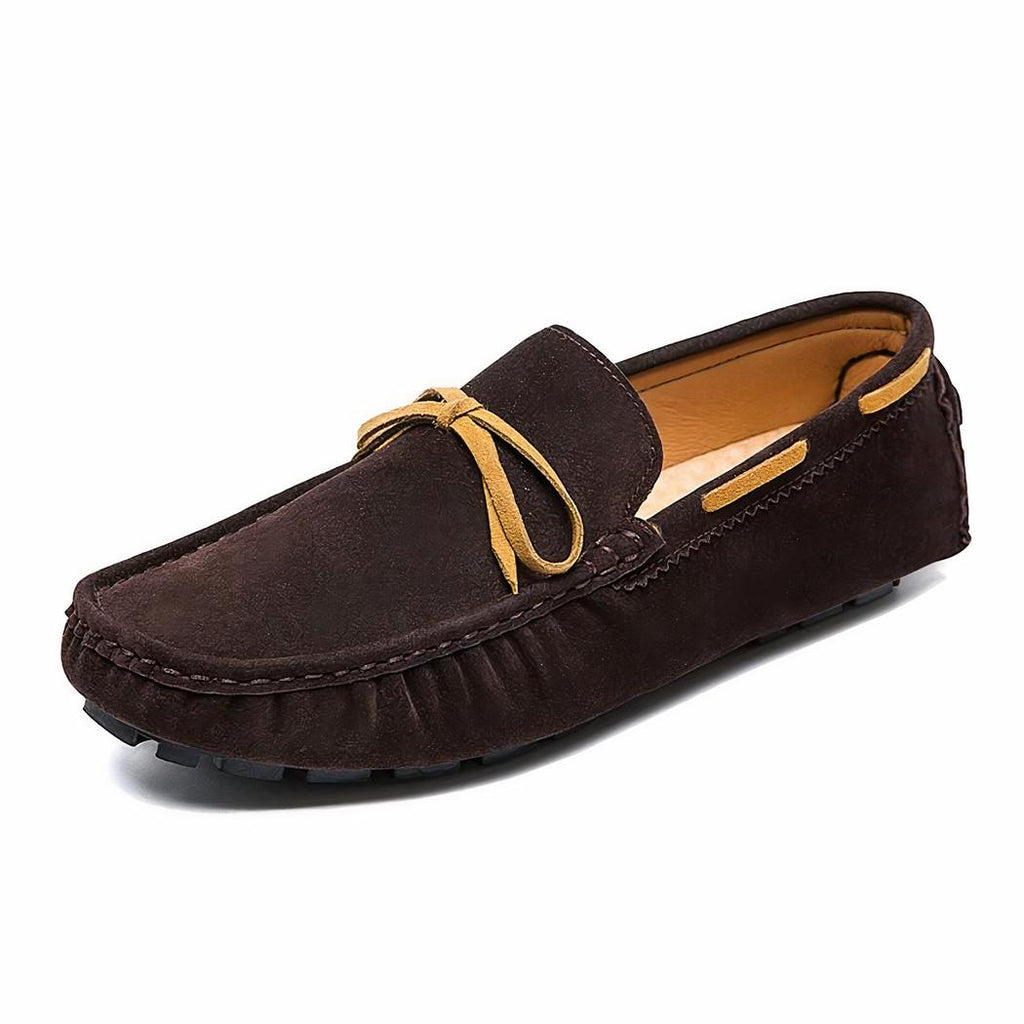 Mocassins bateau classiques effet daim à enfiler pour homme