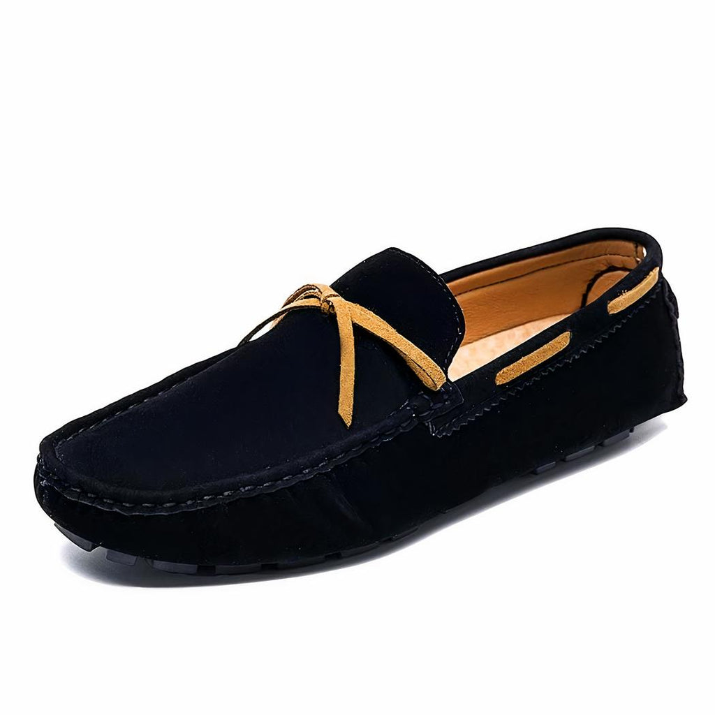 Mocassins bateau classiques effet daim à enfiler pour homme