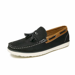 Mocassins à gland type bateau pour homme, Noir