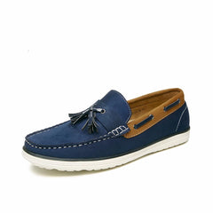 Mocassins à gland type bateau pour homme, Bleu