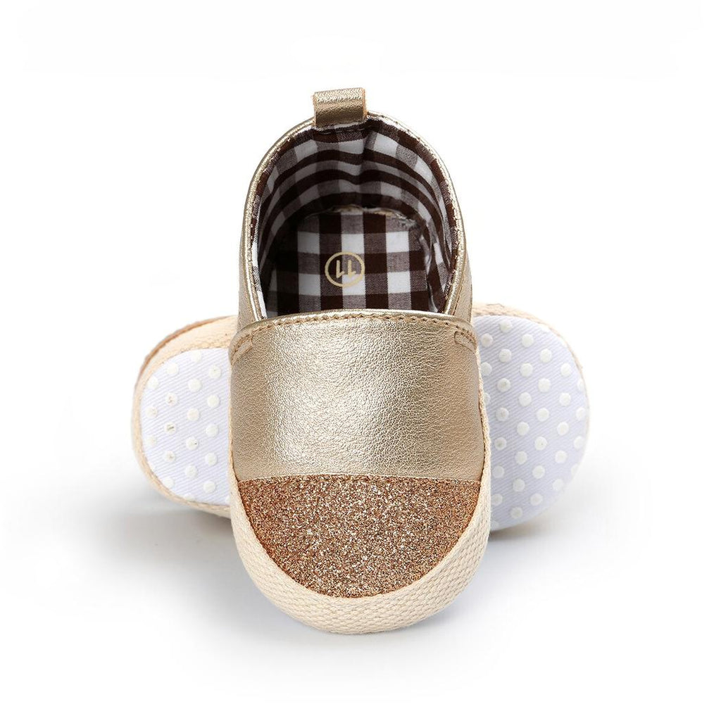 Mocassins unis à enfiler en cuir synthétique pour bébé