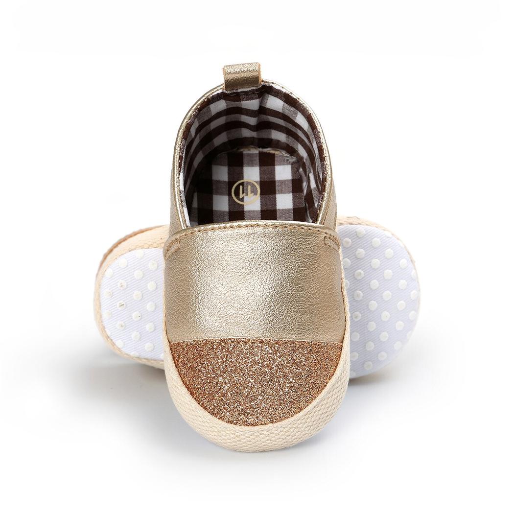 Mocassins unis à enfiler en cuir synthétique pour bébé