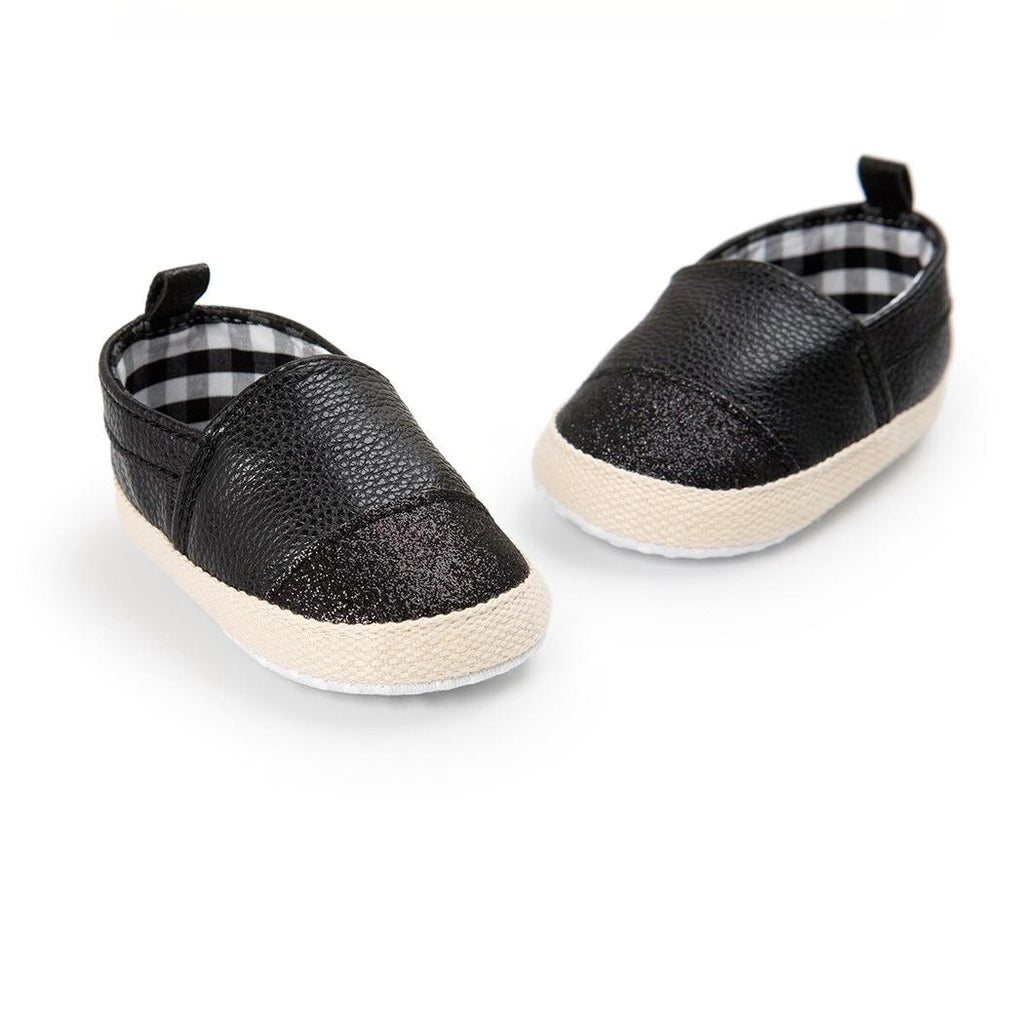 Mocassins unis à enfiler en cuir synthétique pour bébé