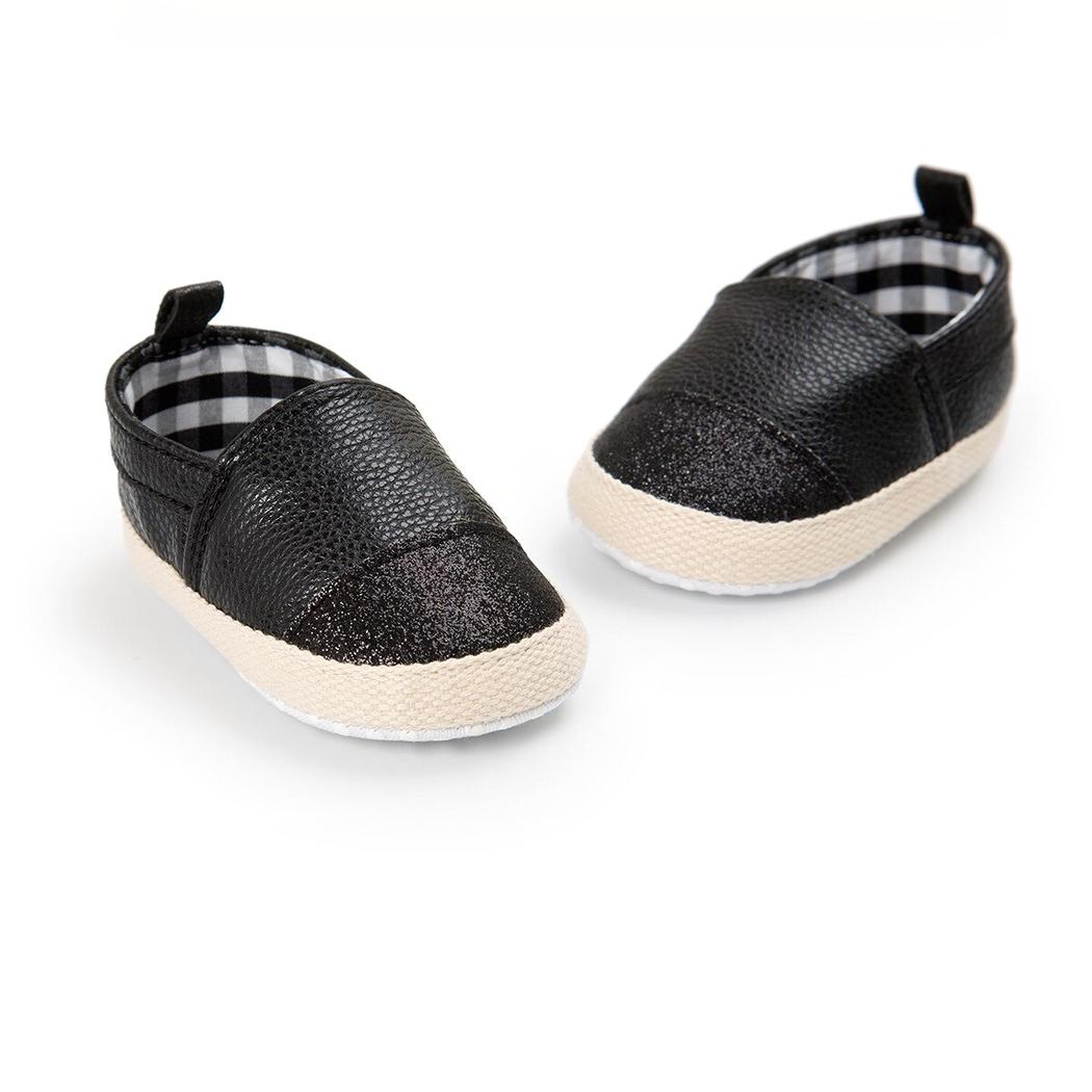 Mocassins unis à enfiler en cuir synthétique pour bébé