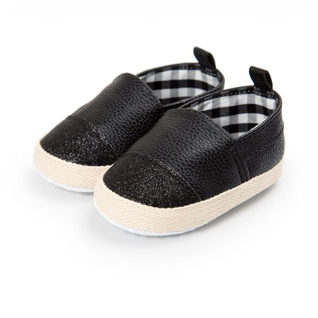 Mocassins bicolores brillants à enfiler pour bébé fille