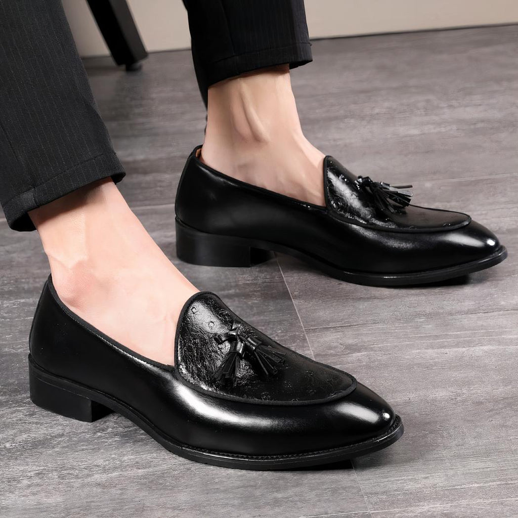 Mocassins chics en cuir à gland pour hommes