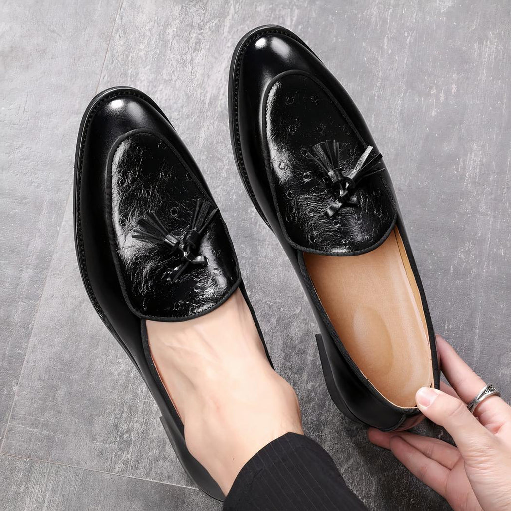 Mocassins chics en cuir à gland pour hommes