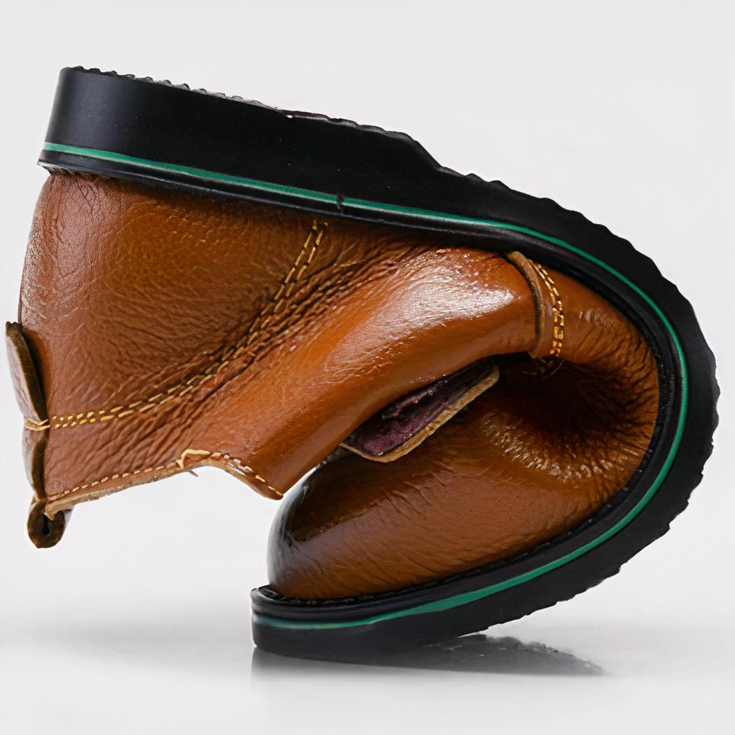 Mocassins classiques en cuir avec un design unique pour garçons