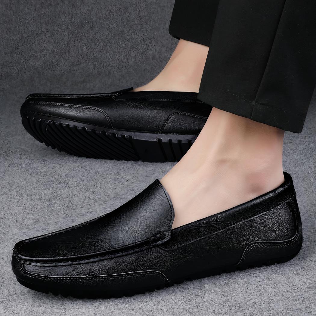 Mocassins classiques en cuir véritable respirants
