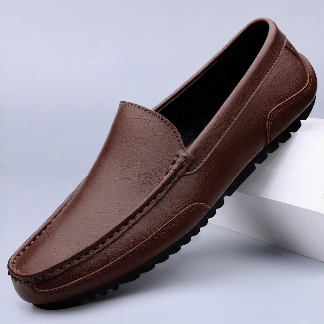 Mocassins classiques en cuir véritable respirants