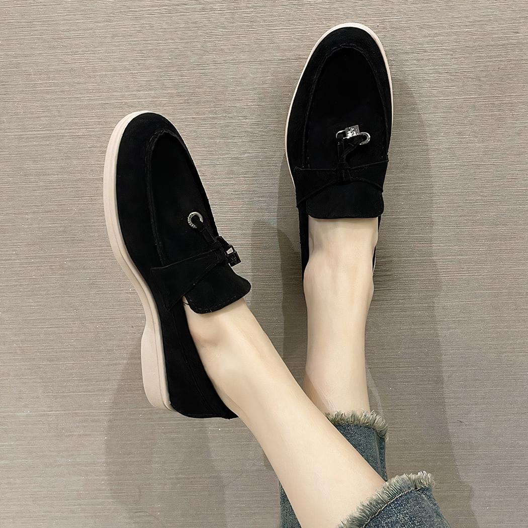 Mocassins classiques à glands et en daim pour femmes