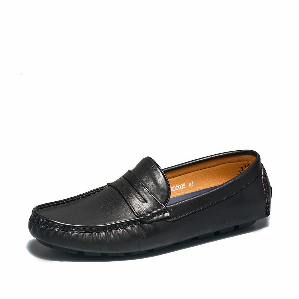 Mocassins confortable pour hommes en cuir synthétique