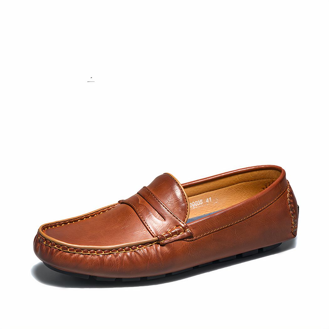 Mocassins confortable pour hommes en cuir synthétique
