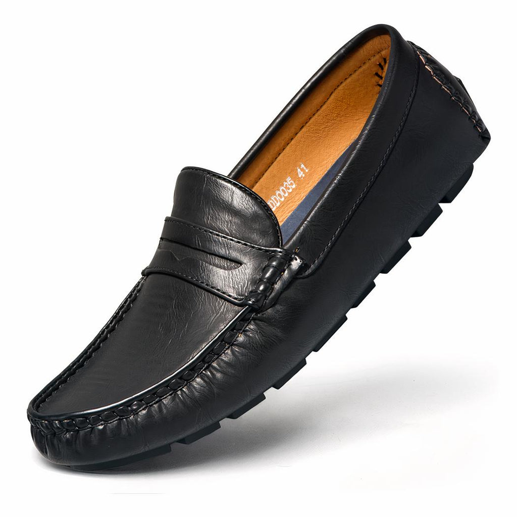 Mocassins confortable pour hommes en cuir synthétique
