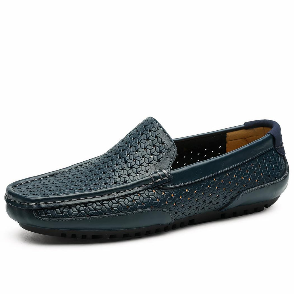 Mocassins d'été en cuir synthétique pour hommes