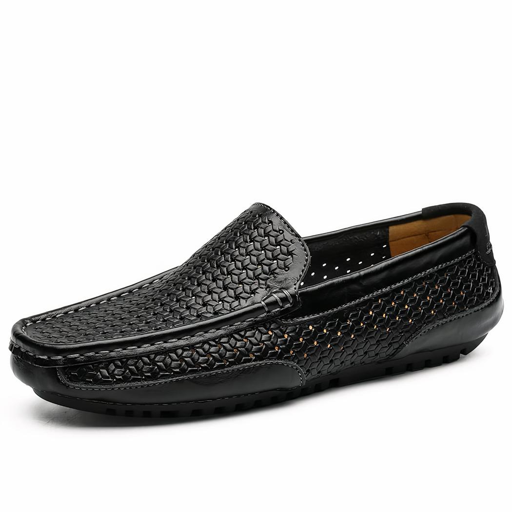 Mocassins d'été en cuir synthétique pour hommes