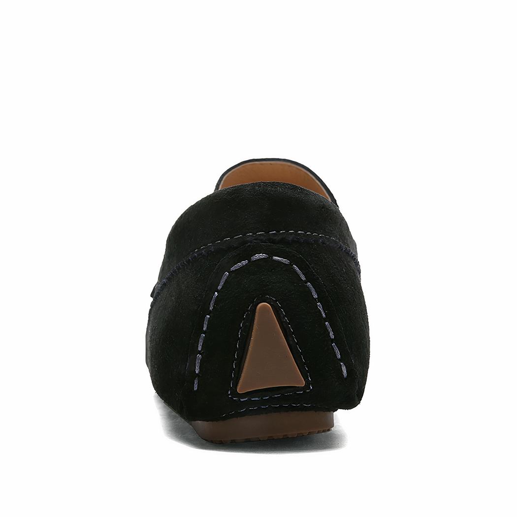 Mocassins d'été en daim noir pour hommes