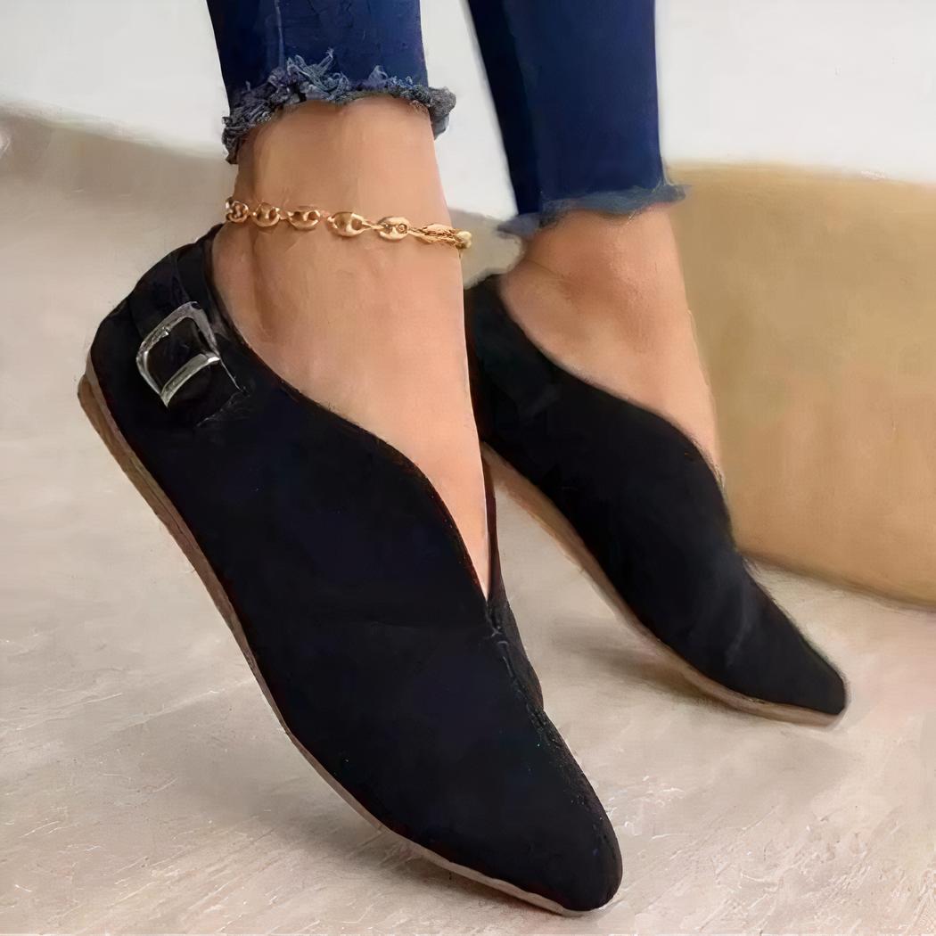 Mocassins d'été en daim synthétique pour femmes