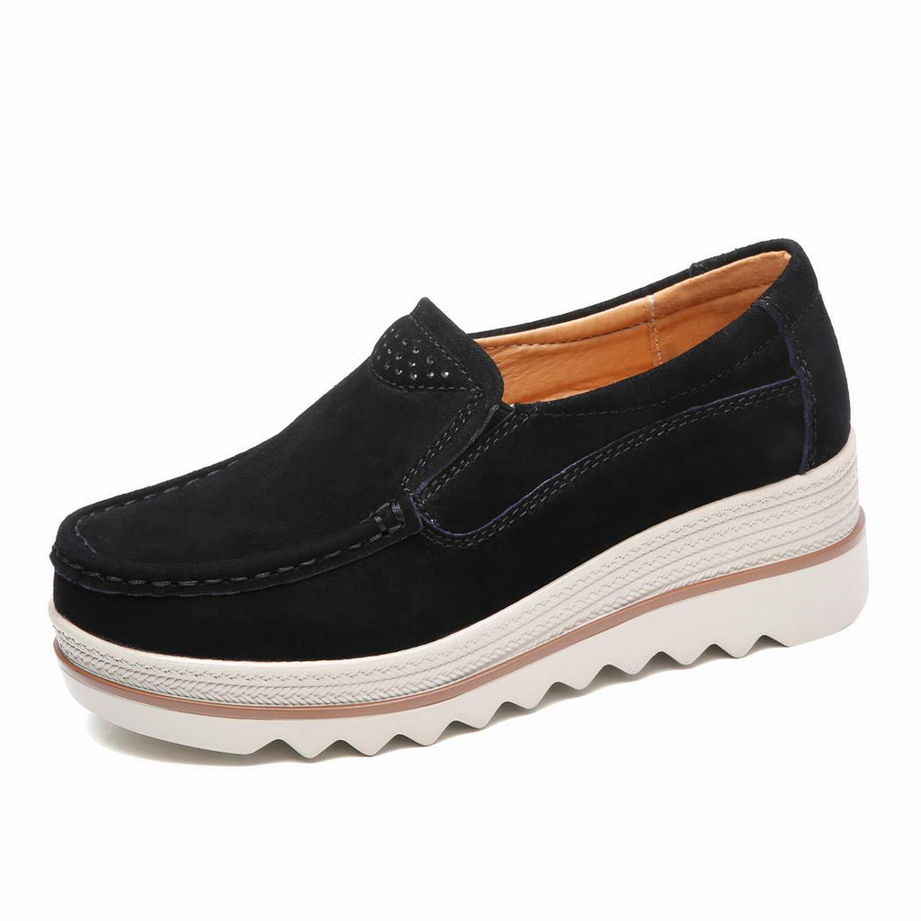 mocassin compensé noir