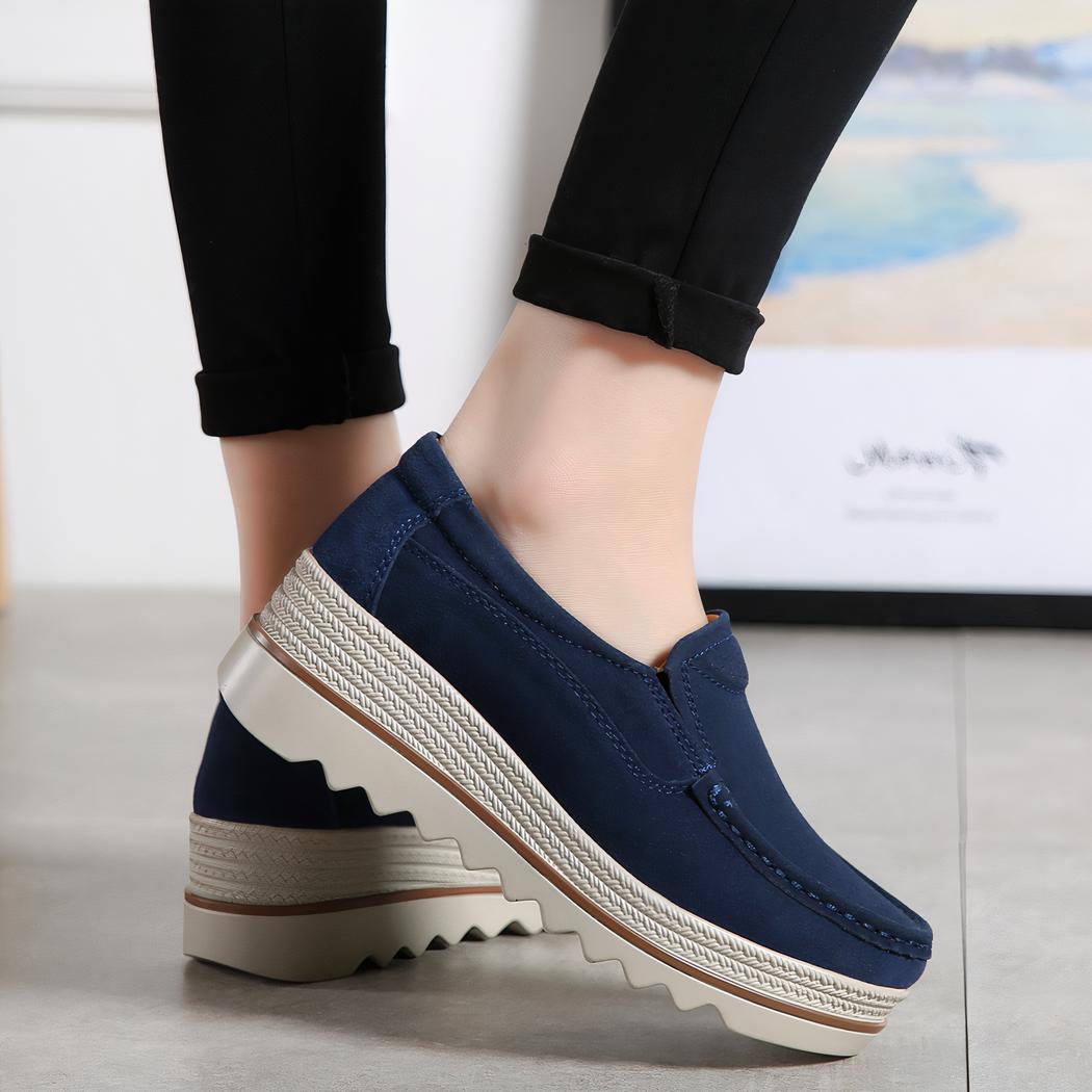 Mocassins de printemps compensés pour femme