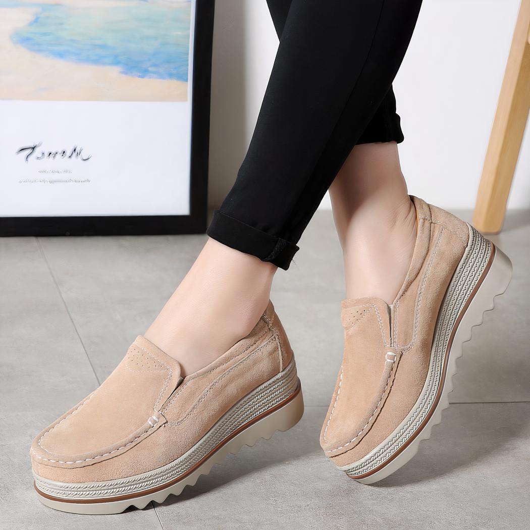 Mocassins de printemps compensés pour femme