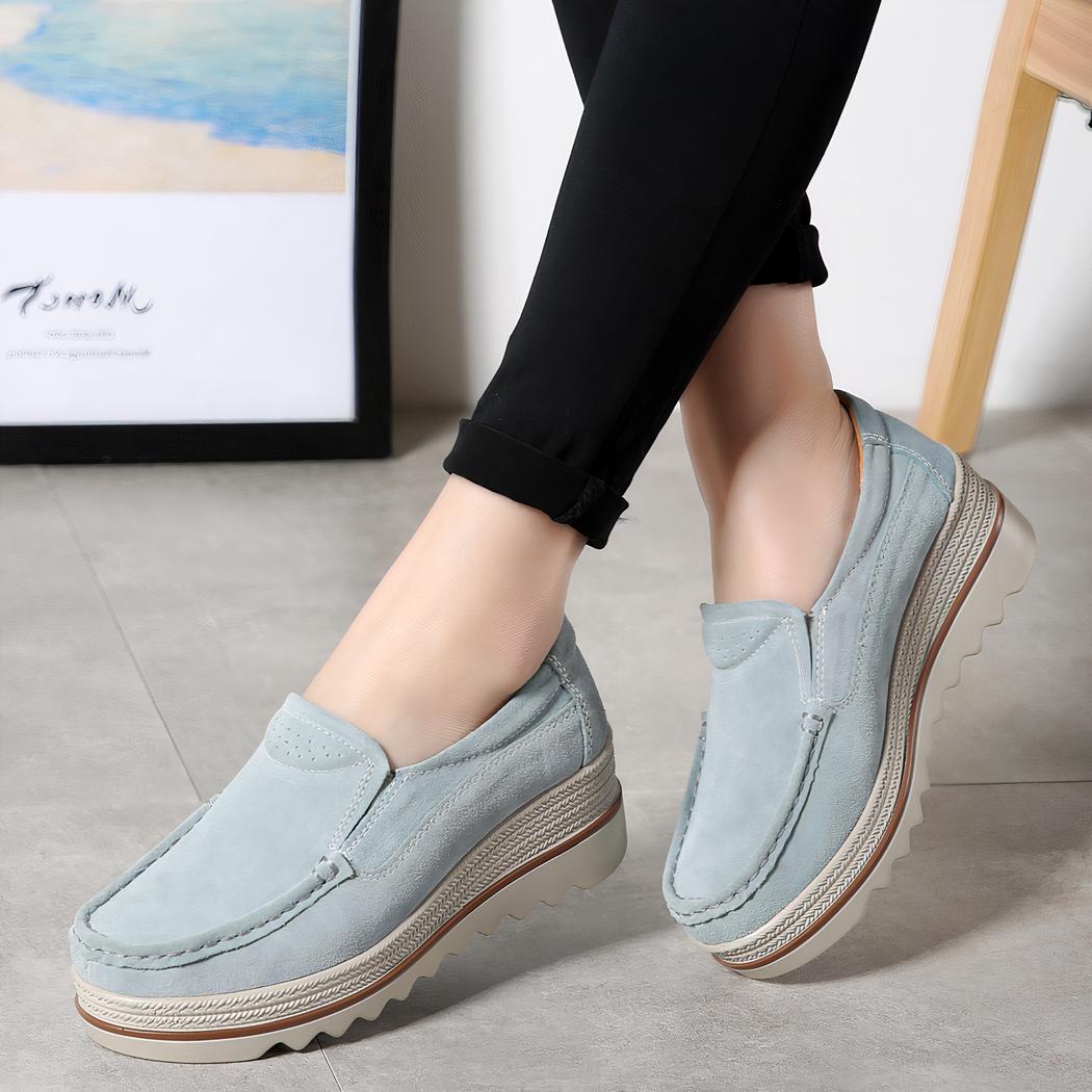 Mocassins de printemps compensés pour femme