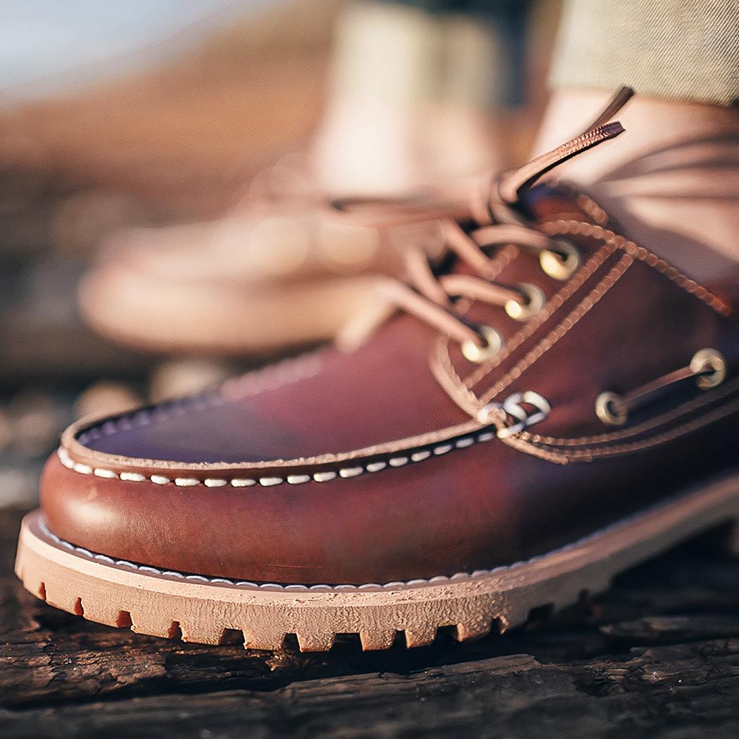 Mocassins de style bateau confortables pour homme