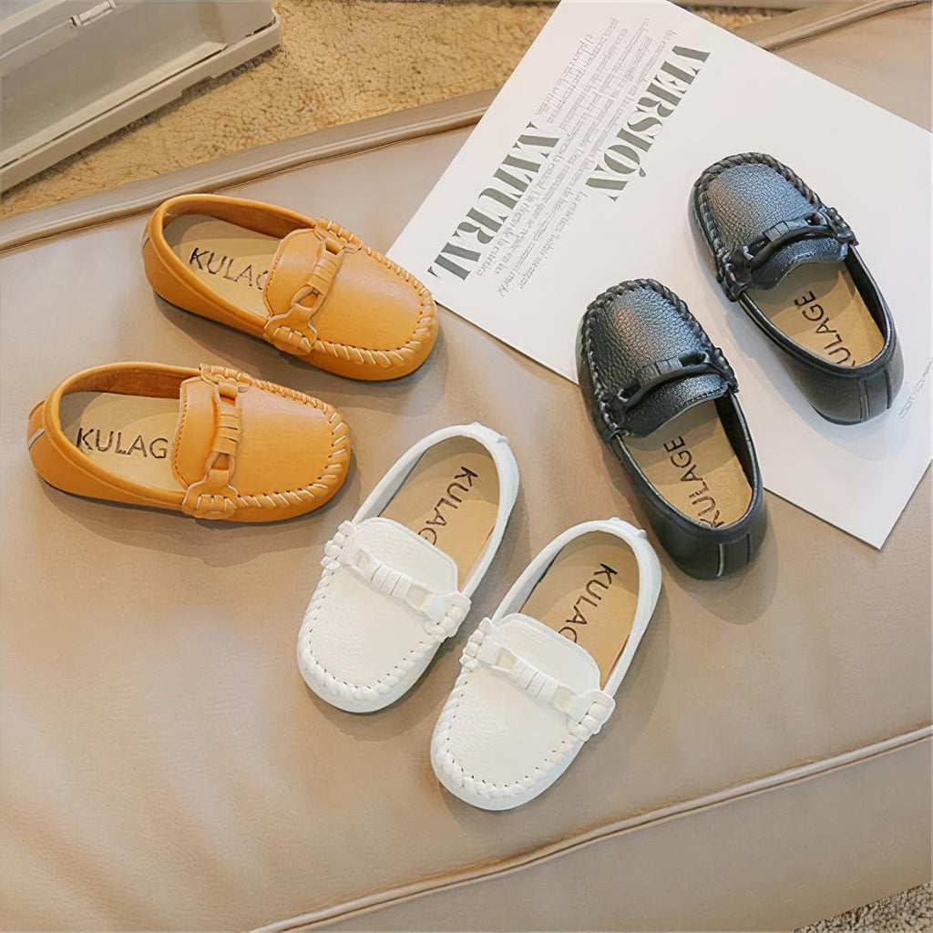 Mocassins en cuir décontractés pour garçons