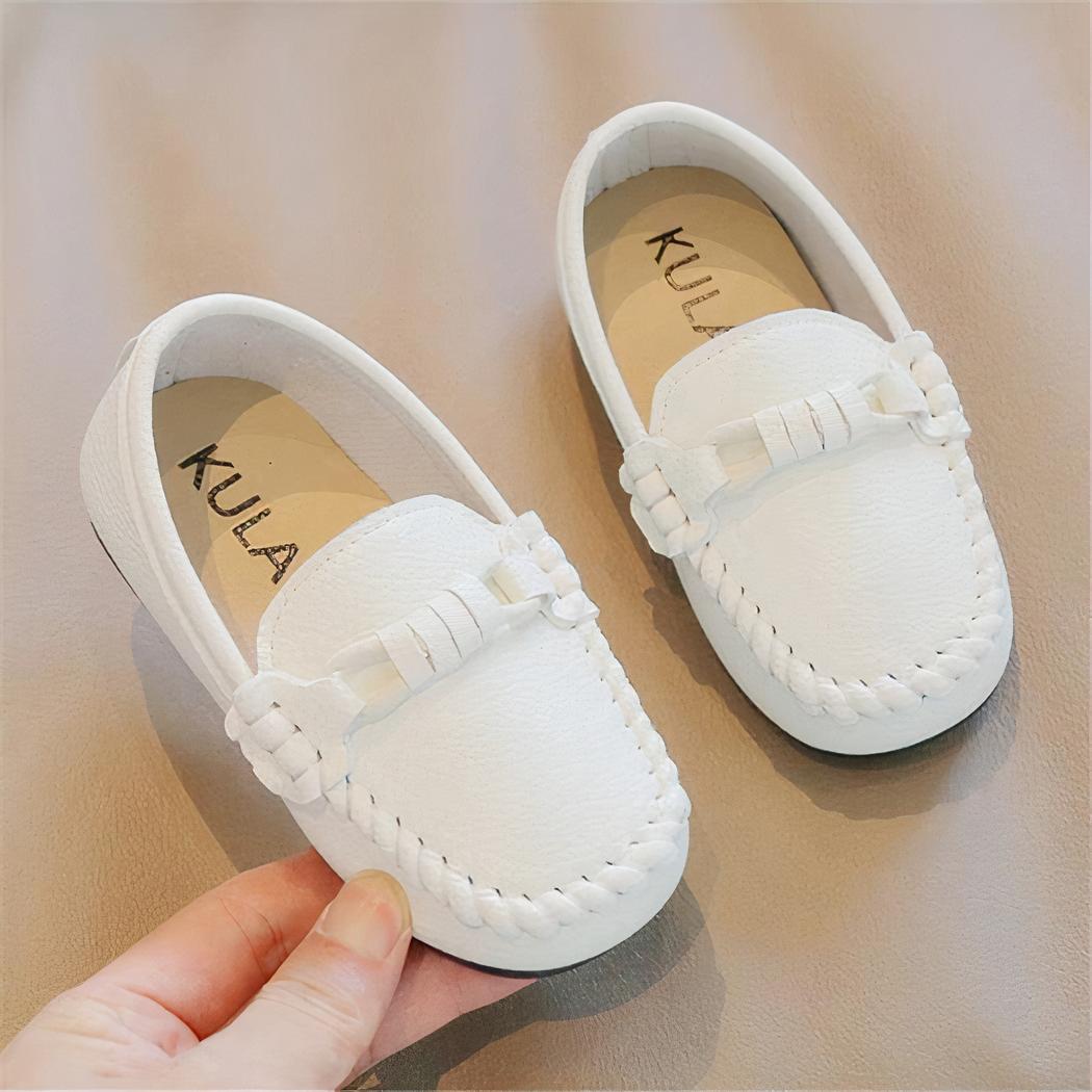 Mocassins décontractés souples en cuir pour garçons