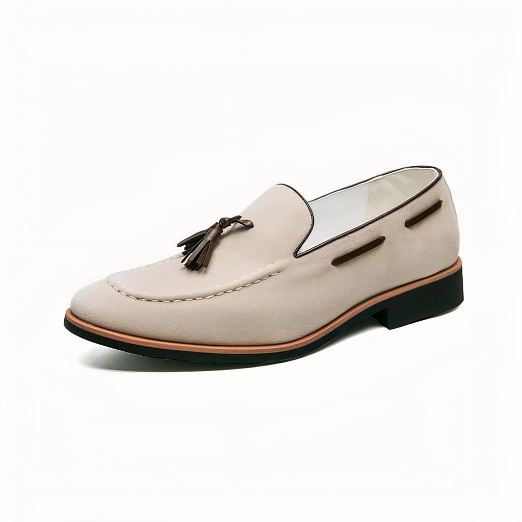 Mocassins décontractés en daim véritable à glands pour homme