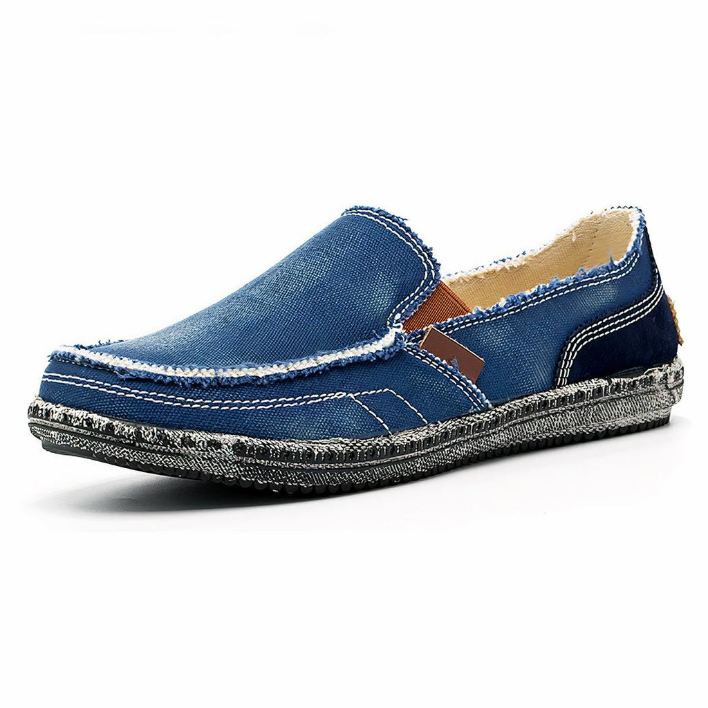 Mocassins décontractés en toile jean pour homme