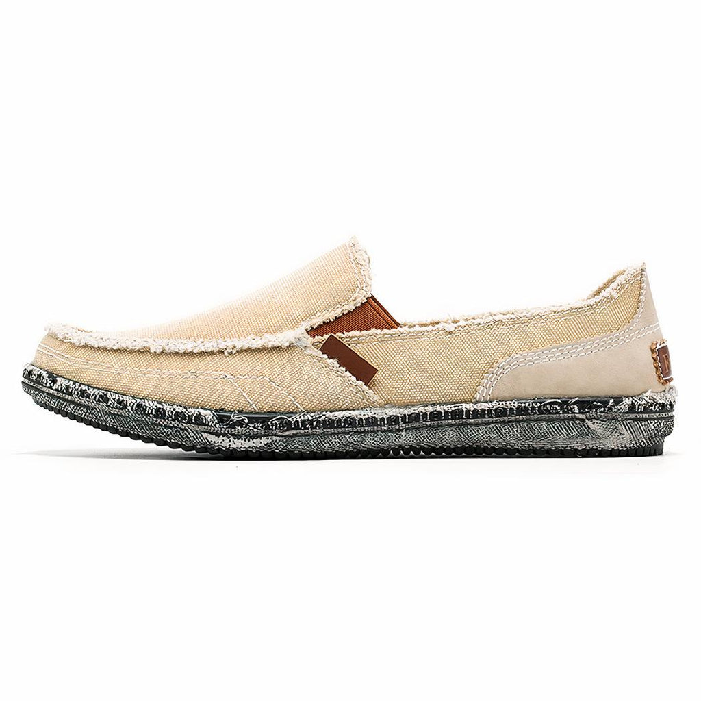 Mocassins décontractés en toile jean pour homme