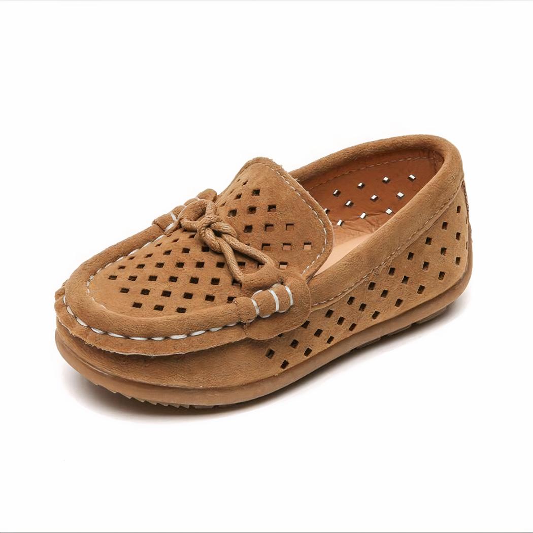 Mocassins décontractés respirants aspect daim pour garçons