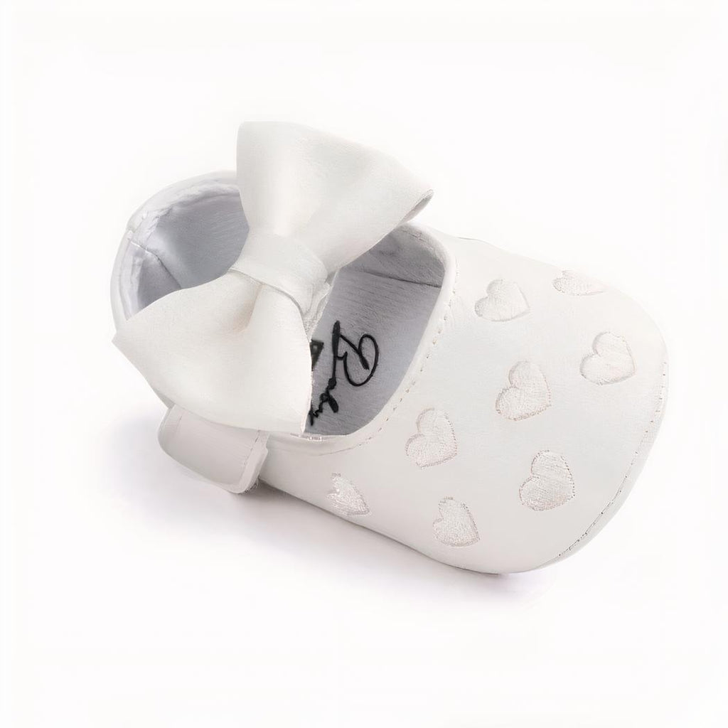 Mocassins pour bébé fille à motif coeur