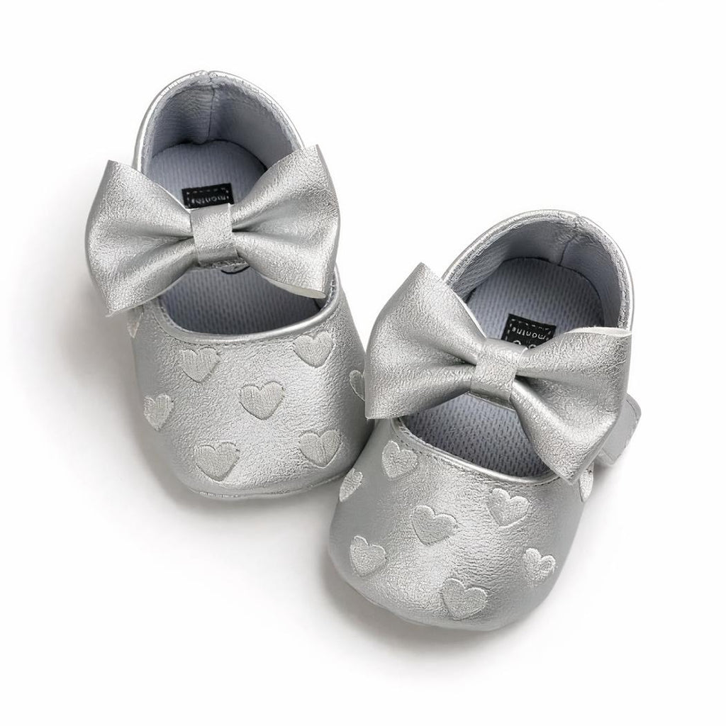 Mocassins pour bébé fille à motif coeur