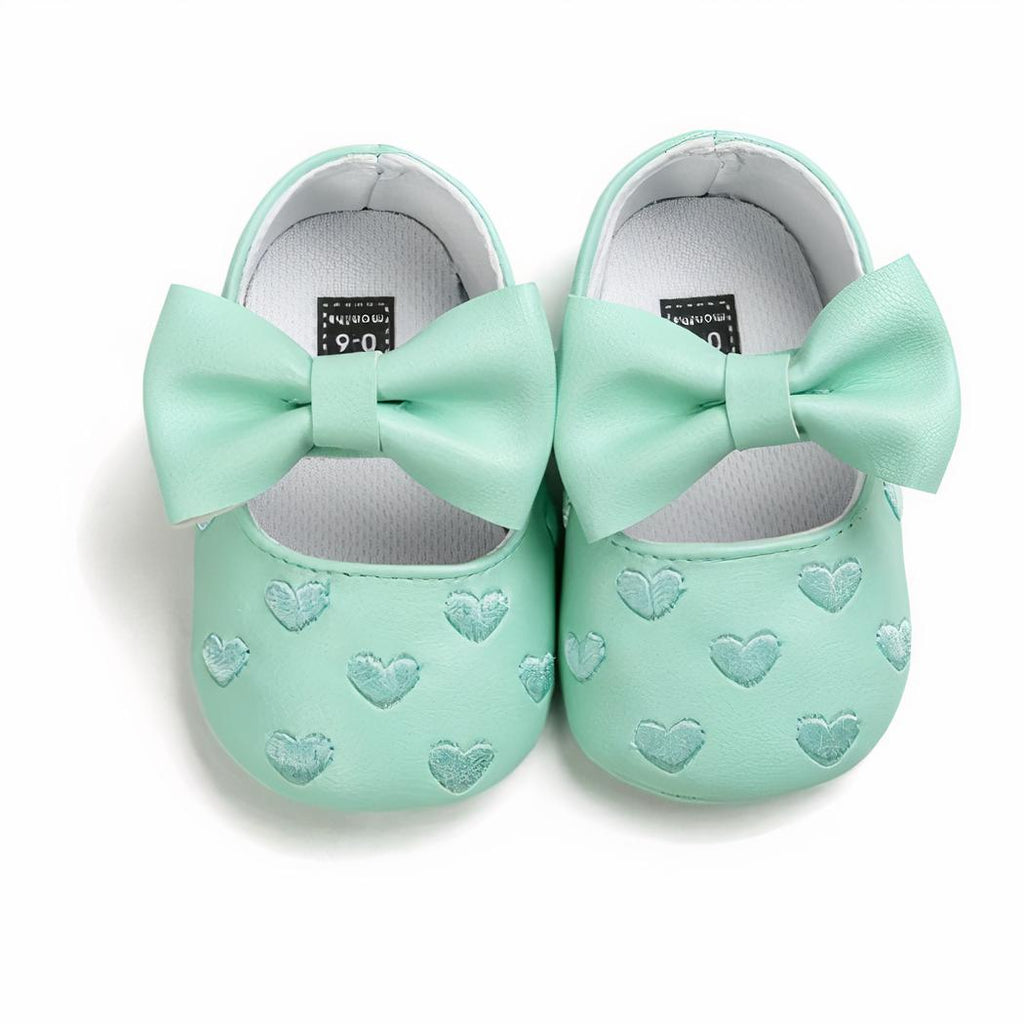 Mocassins pour bébé fille à motif coeur