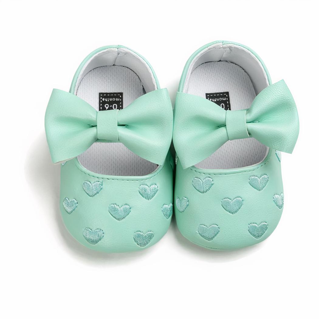 Mocassins pour bébé fille à motif coeur