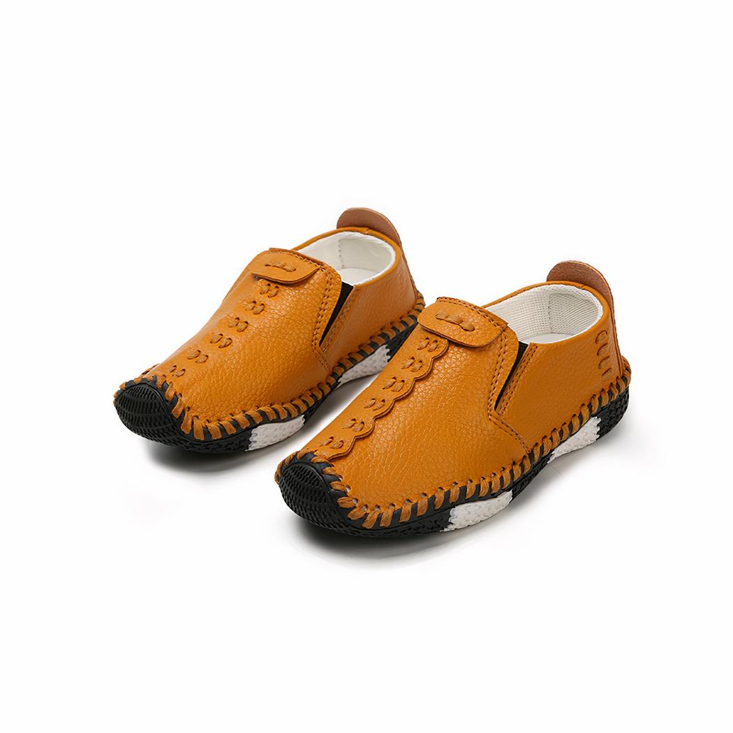 Mocassins en cuir à semelle souple pour garçons