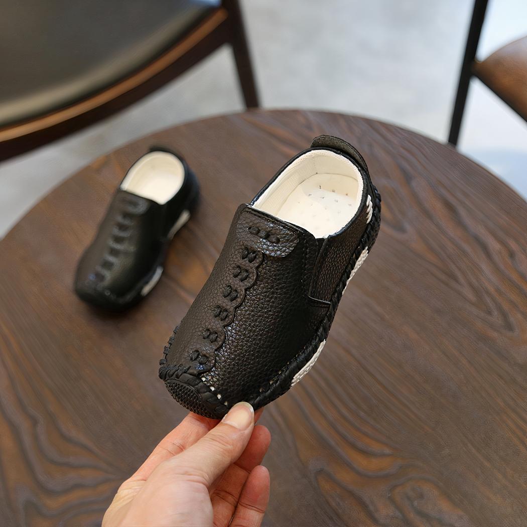 Mocassins en cuir à semelle souple pour garçons