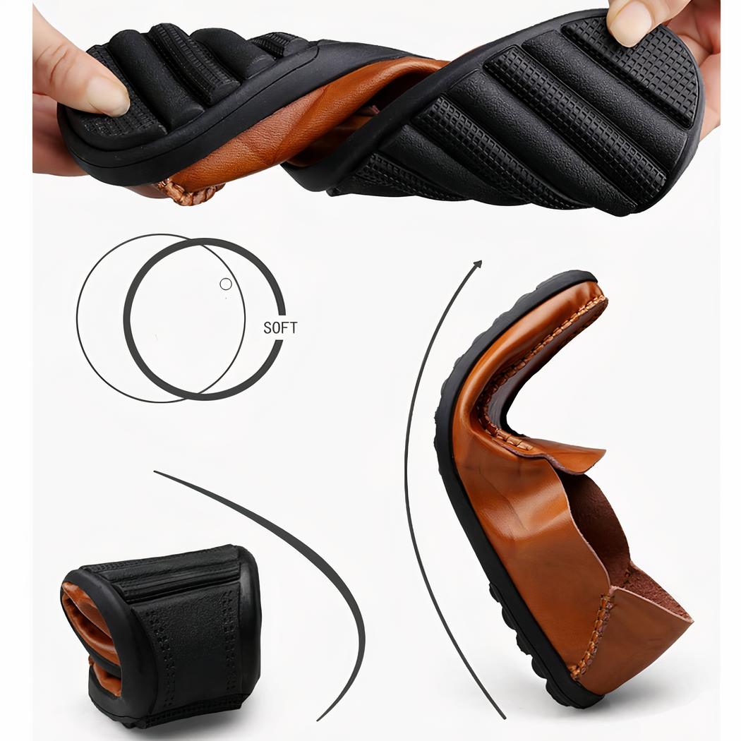 Mocassins en cuir synthétique pour homme