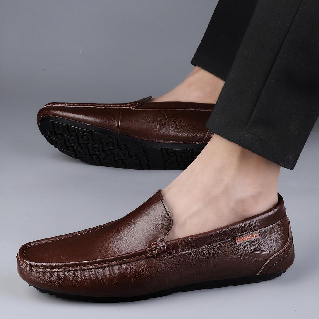 Mocassins en cuir synthétique respirants pour hommes