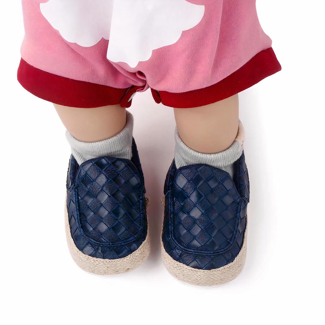 Mocassins effet cuir tressé avec corde pour bébé garçon