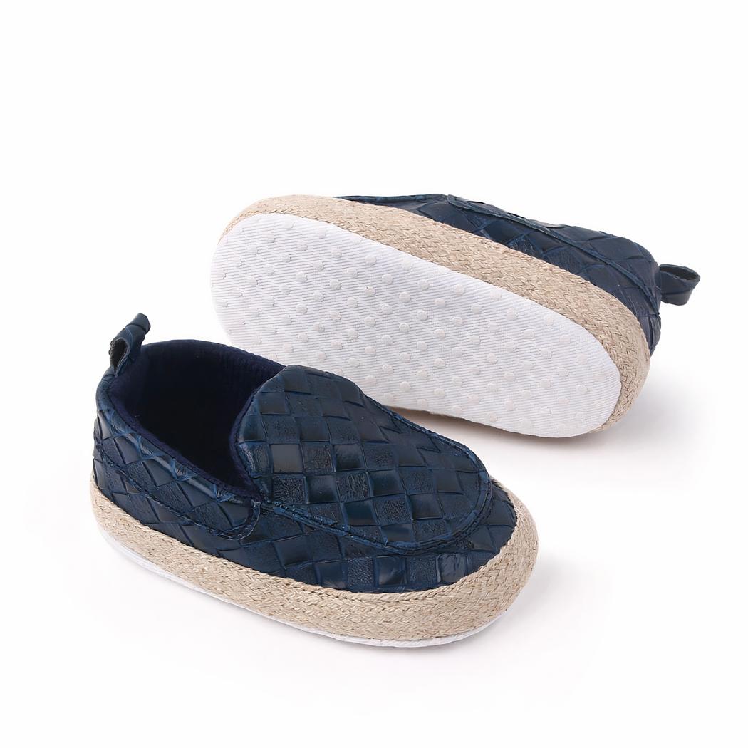 Mocassins effet cuir tressé avec corde pour bébé garçon
