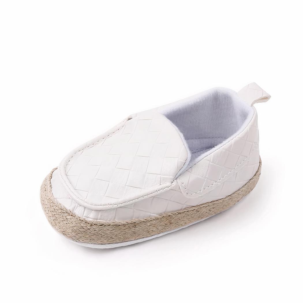 Mocassins effet cuir tressé avec corde pour bébé garçon