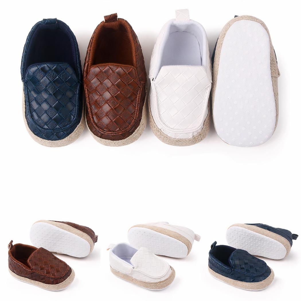 Mocassins effet cuir tressé avec corde pour bébé garçon