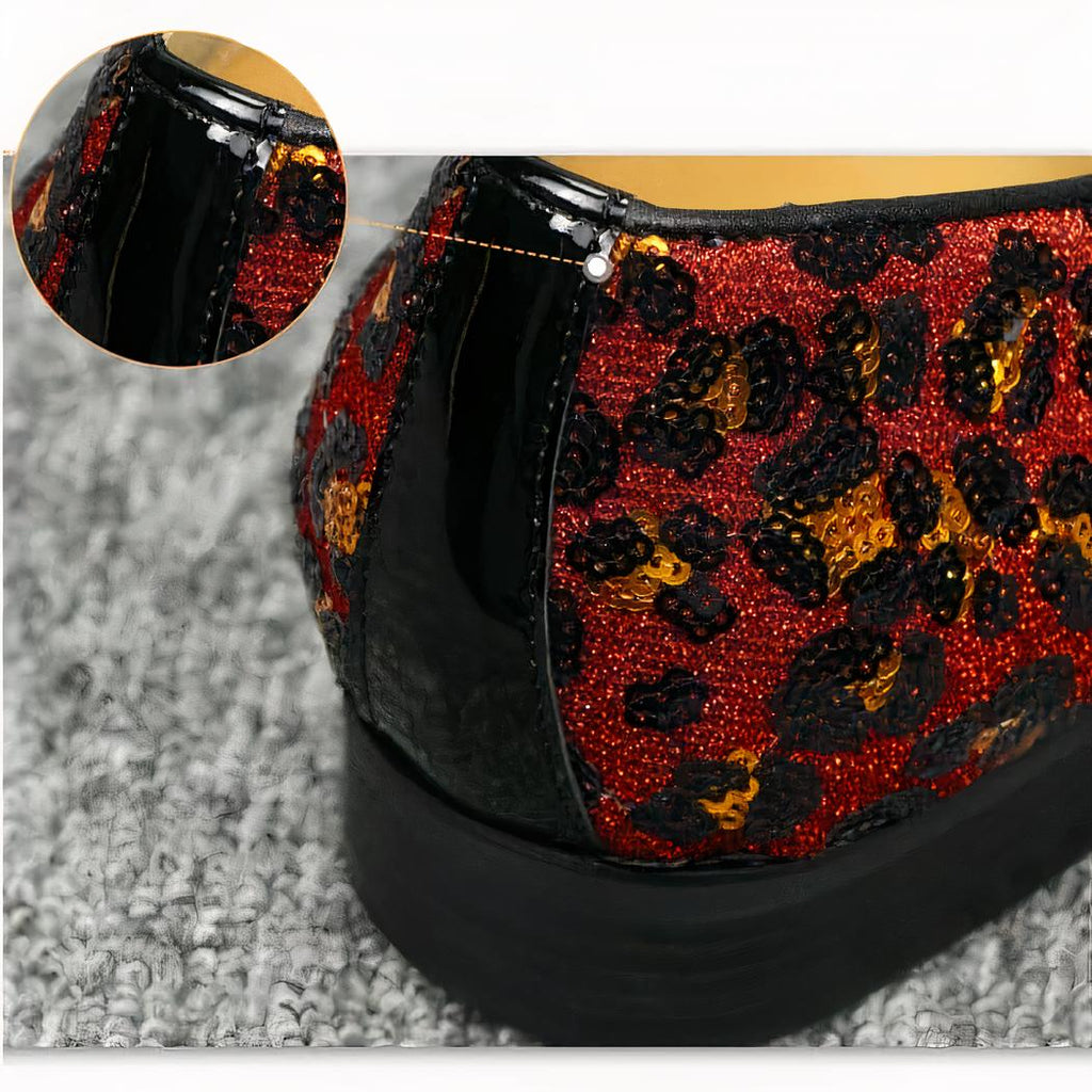 Mocassins vernis à glands et sequins