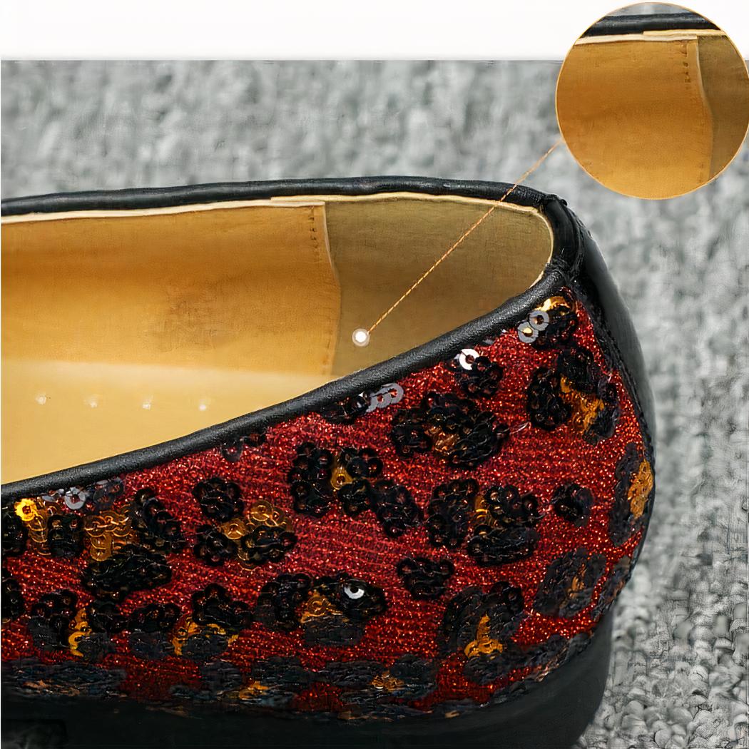 Mocassins vernis à glands et sequins