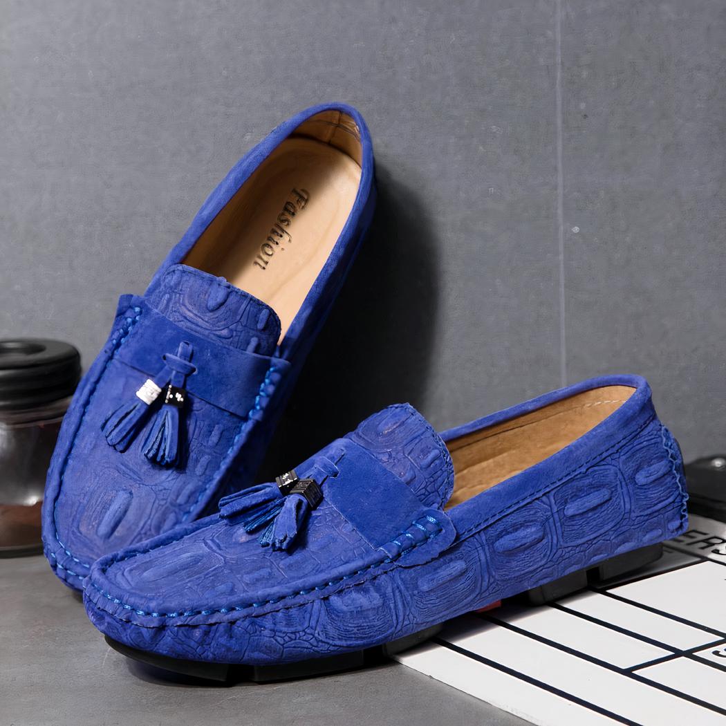 Mocassins en daim à gland pour hommes
