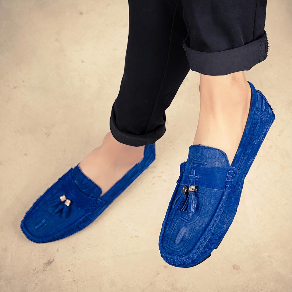 Mocassins en daim à gland pour hommes